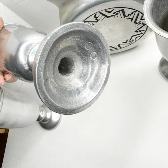 Mid Century Wilton Armetale Mount Joy Pitcher & Four Goblets - Picture 8 of 10